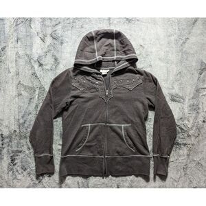 Ariat Full Zip Hooded Sweater Women's Size Medium Brown